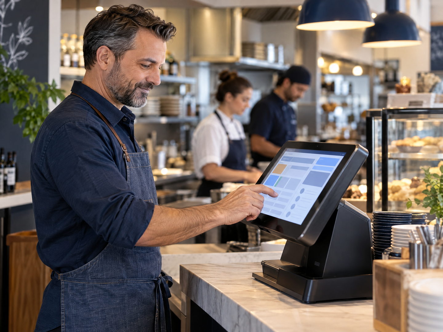 Point-of-sale system in a hospitality business